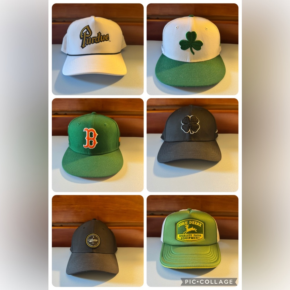 $20/HAT - Purdue, Boston Celtics, Red Sox, Black Clover, Callaway, John Deere